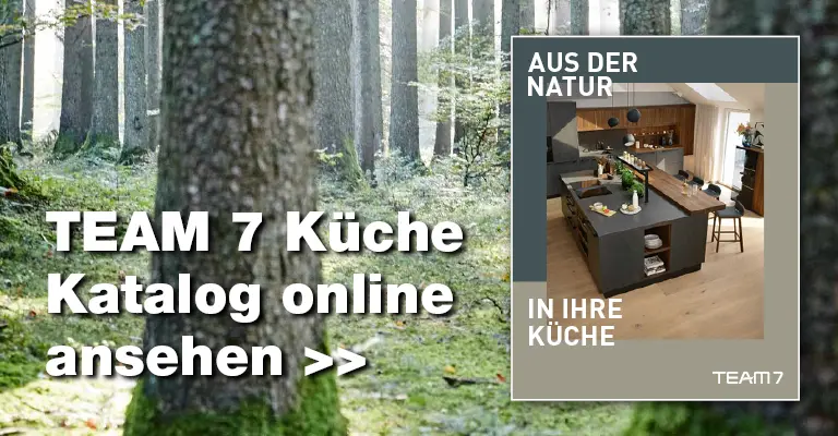 Team 7 Katalog Cover Modernes Haus in der Natur